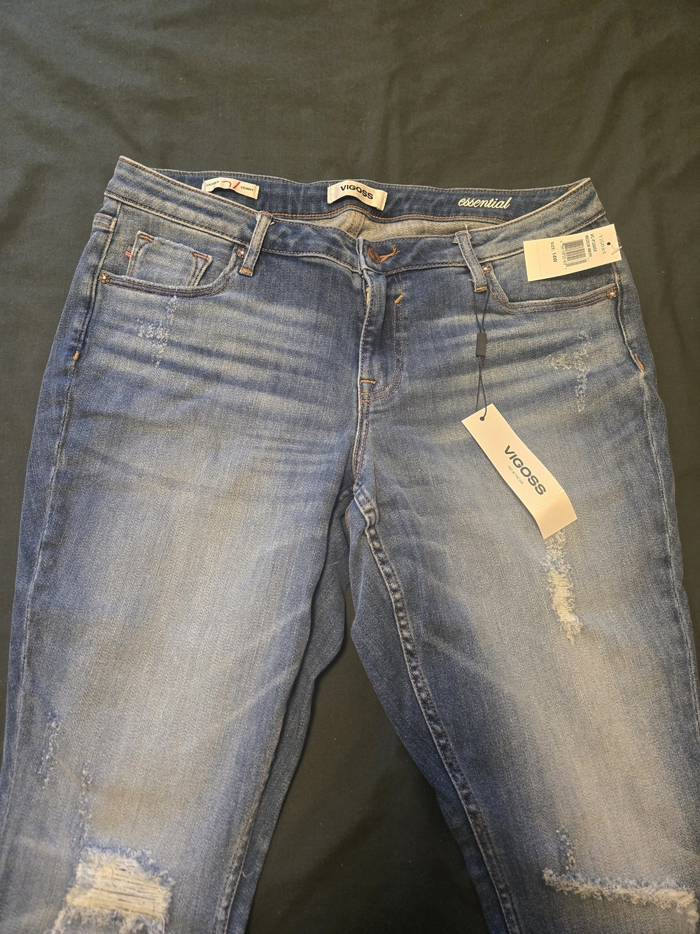 Vigoss Essential Women's Blue Distressed Jeans